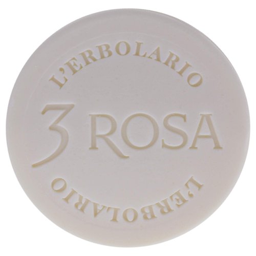L'Erbolario 3 Rose Perfumed Bar Soap - Enriched With All Natural Ingredients And Aromatic Fragrances - Cleanses And Moisturizes Skin - Long Lasting And Creates A Rich, Creamy Lather - 3.5 Oz