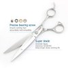 Barber Scissors 7" Professional Sliding Hair Scissors Willow Shape Sliding Hair Shears Professional Sliding Haircut Shears Razor Edge 440c Barber Shears KINSARO