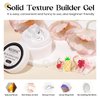 MIZHSE Solid Builder Gel for Nails, Non-Sticky Hard Gel Sculpting Gel, 3D Gel Nail Art Building Gel Carving Gel Modeling Gel Nail Extension Soak Off UV/LED Nail Art Salon Home DIY 15 g Clear
