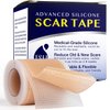 Silicone Scar Tape for Surgical Scars: Advanced Silicone Scar Sheets - Reduces The Appearance of Scars from C-Section, Surgery, Burns, Keloid and Stitches - Made with Silicon and Collagen 4 x 150cm
