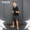 Elite Sports Rash Guards for Boys and Girls, Short Sleeve Compression BJJ Kids and Youth Rash Guard (Black, Medium)