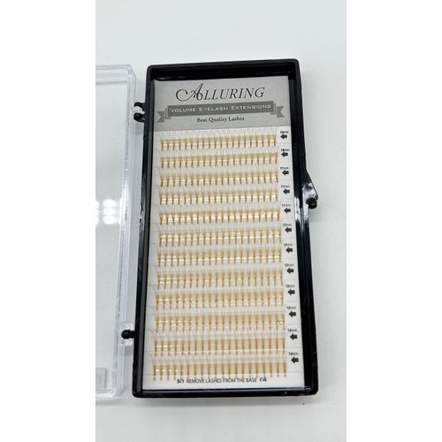 Alluring Mixed Assorted Light Brown Volume Lashes 5D Lash Fans C curl 0.07mm Thickness Colored Eyelash Extension (C Curl)