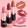 Frankie Rose Long Lasting Lipstick for Women | Smudge Proof Lipstick Enriched with Jojoba Oil | Buildable Lip Colors, Suitable For All Skin Tones | Cruelty-Free Lip Makeup | Bella Rose