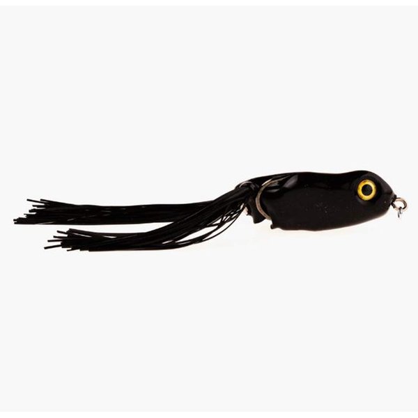 Scum Frog Pro Series Topwater Bass Fishing Hollow Body Frog Lure with Weedless Hooks, Black Night, One Size