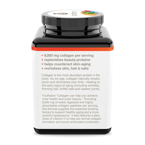 Youtheory Advanced Collagen - 6,000 mg Collagen - with Vitamin C - for Hair, Skin & Nails* - Collagen Supplements for Women and Men - 290 Tablets