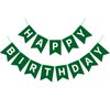 Green Happy Birthday Banner Happy Birthday Sign for Backdrop Green Birthday Party Decorations for Adults Kids Birthday Banner Tea Birthday Party Supplies Door Yard Banner Wall Decor