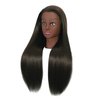 QACIEH 30 Inch 20% Real Human Hair Mannequin Head with Stand for Hairdresser Practice Manikin Cosmetology Doll Training Head Braiding Styling Curling Cutting Display