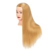 Training Head 26"-28" Mannequin Head Hair Styling Manikin Cosmetology Doll Head Synthetic Fiber Hair Hairdressing Training Model Free Clamp (1711W2720)