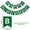 Green Happy Birthday Banner Happy Birthday Sign for Backdrop Green Birthday Party Decorations for Adults Kids Birthday Banner Tea Birthday Party Supplies Door Yard Banner Wall Decor