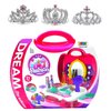 Pretend Play for Girls, 21 Pieces Vanity Set w/ Mirror +3 Free Tiaras, Beauty Hair Salon Kit, Play Makeup Toys for 3 Years Old, No Chemicals, No BPA, Best Christmas and Birthday Gift for Preschoolers