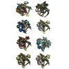 Set of 8 JCGY Mini Hair Claws Tiny 1"x1" Metal Claw Clip LPW-5-8