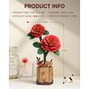 ROBOTIME 3D Puzzle Wooden Flower Red Camellia DIY Model Kit to Build for Adults Artifical Bouquet Collection Craft Brain Teaser Puzzle Creative Gift Home Decor