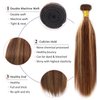 P4/27 Highlight Human Hair Bundles Straight Bundles Human Hair 26 28 30Inch Human Hair Straight Human Hair Bundles Ombre Brown Bundles Human Hair Double Weft Hair Extensions (P4/27-ST-26 28 30)