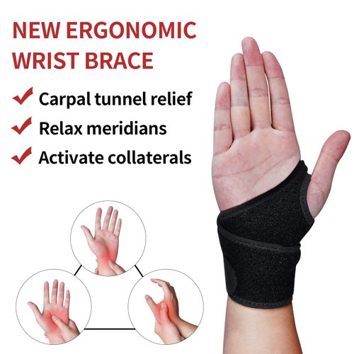 AMYONE Wrist Brace for Carpal Tunnel, Adjustable Wrist Wraps for Pain Relief/Arthritis/Tendonitis/TFCC Tears, Flexible Wrist Support for Working Out/Exercise/Tennis for Women/Men Right & Left Hand