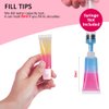 AMORIX 6 Packs Lip Gloss Tubes 5ml Clear Cap Lip Gloss Containers Empty Lip Balm Tubes Cosmetic Squeeze Lipgloss Tubes for DIY Lip Gloss Base