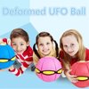 UFO Magic Ball, Pet Toy Flying Saucer Ball, Creative Doggy Disc Ball Stomp Magic Balls, Portable Decompression Flying Flat Throw Dog Ball Toy for Childrens Kids Small Dogs Outdoor Sports (Green)