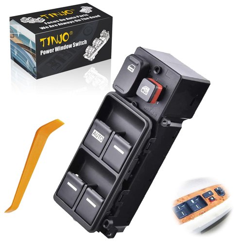 TINJO Front Drive Side Power Window Master Control Switch for 2003-2007 Honda Accord DX LX SE Sedan 4-Door 2.4L 3.0L Replaces OE# 35750-SDA-HO7 Power Window Switch Button