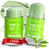 BACHERI 2 Pcs Green Tea Mask Stick, Blackhead Remover Mask with Green Tea Extract, Green Mask Stick for Deep Pore Cleansing, Moisturizing, Oil Controlling