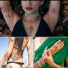 Henna Tattoos, Henna Temporary Tattoos Brown Waterproof Tattoo stickers for Women Wedding Party Festivals, & Parties Decoration Suppliers 6Sheets…