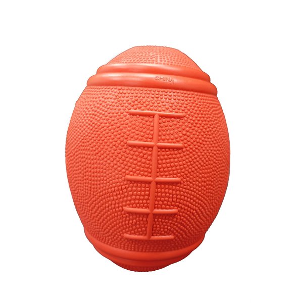 Rubber Rugby Ball Dog Toy (XL) (red)