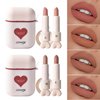 ICE LOVE Silky Mist Matte Lipstick Set, Long Wear Waterproof Moisturizing Velvet Lipstick, Non-Stick Cup Lip Make Up, Lip Gloss Set for Women (2pcs/Set). (IL-ZS0002-A)