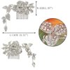 EVER FAITH Wedding Flower Leaf 5.5 Inch Hair Comb Clear Austrian Crystal Silver-Tone