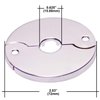 Floor and Ceiling Plate Cover Split Flange Replacement and Repair Kit, Fits 1/2 Inch IPS Galvanized Pipe or 3/4 Inch Copper Pipe, Chrome Finish (Pack of 6)