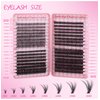 XTKDAIUI DIY Fairy Lash Clusters Kit,Premade eyelash clusters 640 PCS,Waterproof D 9-16 MIX hybrid lash clusters Thick 30D+40D+50D Natural Eyelash Extension for Beginners Diy jms011