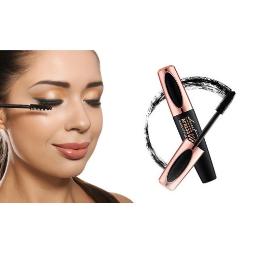 3-Pack: 4D Silk Fiber Colored Lash Mascara For Longer Thicker Voluminous Eyelashes - Black