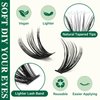 DIY Lash Extension Kit KEYYOU 300Pcs Individual Eyelash Extension Kit 40D 0.07D Curl 9-18MIX Lash Clusters Kit with Lash Glue Remover Applicator Easy to Use for Beginners(Kit-40D-0.07D,9-18MIX)