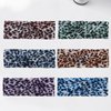 Woration Headband Yoga Leopard Print Cross Wide Elastic Headwear Head Wrap Hairband Twist Turban Knot Headwear Hair Accessories for Women, Girls - Blue