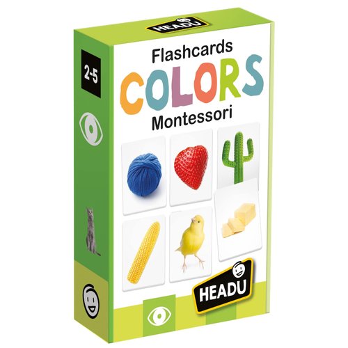 HEADU Colors Flash Cards Montessori, Educational Toys for Boys and Girls Ages 2-5 Years Old, Toddler Learning Toys, Teacher Homeschool Supplies, Birthday