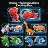 RISUNTOY 6+ Kids 5-in-1 Dinosaur Transforming Robot Toy - Safe, Durable, Easy Assembly | Educational Gift for Boys & Girls - Build & Combine into Mega Robot with Weapon