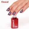 Ozzeal Pearl Gel Nail Polish, Purple Brown Glitter Pearl Gel Nail Polish Sparkle Shimmer Gel Brown Pearl Glitter Nail Polish Fall Winter Soak off LED UV Gel Nail Polish for Art DIY Manicure 15ML