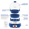Elite Gourmet EGC007CBL# Rapid Egg Cooker, 7 Easy-To-Peel, Hard, Medium, Soft Boiled Eggs, Poacher, Omelet Maker, Auto Shut-Off, Alarm, 16-Recipe Booklet, BPA-Free, Cobalt