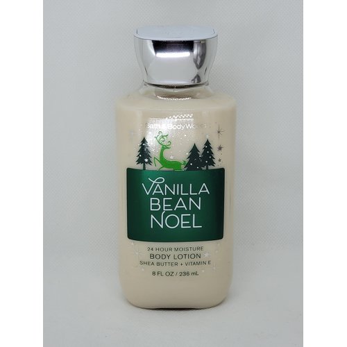Bath and Body Works Body Care - Vanilla Bean Noel - 24 Hour Moisture Body Lotion w/Shea Butter + Vitamin E - Full Size 8 fl oz