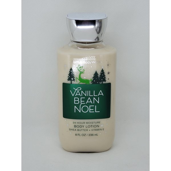 Bath and Body Works Body Care - Vanilla Bean Noel - 24 Hour Moisture Body Lotion w/Shea Butter + Vitamin E - Full Size 8 fl oz