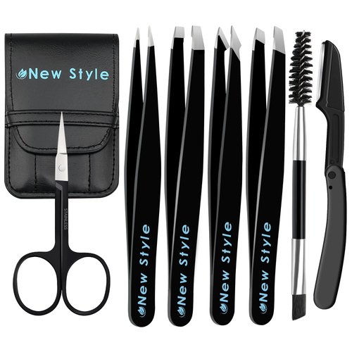 New Style Tweezers For Women And Men – Precision Eyebrow Stainless Steel Tweezer Set For Ingrown Hair, Chin, Splinter, Wig Combo Pack With Travel Case