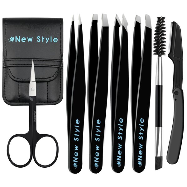 New Style Tweezers For Women And Men – Precision Eyebrow Stainless Steel Tweezer Set For Ingrown Hair, Chin, Splinter, Wig Combo Pack With Travel Case