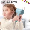 Feekaa Kids Hair Dryer, Portable Mini Blow Dryer with Diffuser, Quiet Small Hair Dryer for Children, Compact Kids Hairdryer with DIY Stickers Lightweight, Boy & Girl Birthday Gift, Pink