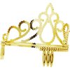 BLUE PANDA 12 Pack Gold Tiara for Girls, Princess Dress Up Crown for Kids Costume Birthday Party Favors in Bulk