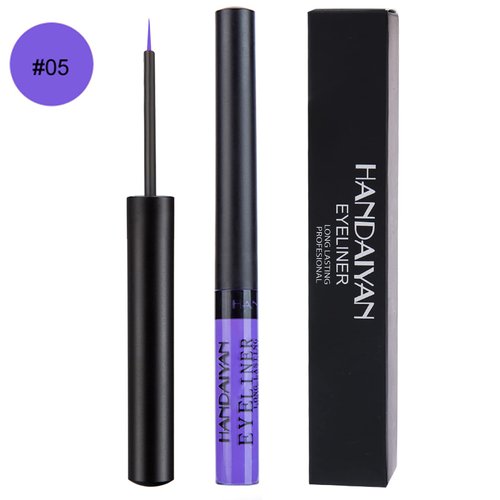 DekRion Liquid Eyeliner, Matte Colored Eyeliners, Purple Eyeliner, White Black Red Brown Green Purple Waterproof High-pigmented Colorful Eyeliners Eye Makeup,1PC Purple