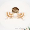 Pearl Hair Comb Small Decorative Hair Side Comb Delicate fan-shaped Appearance and Embellished with Pearls Elegant Pearl Hair Side Comb for Women
