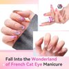 SAVILAND Pastel Cat Eye Gel Nail Polish Set: 12 Colors Glitter Cat Eye Gel Nail Polish Castor Oil Vitamin E Sparkle Magnetic Gel Polish Soak Off U V LED Nail Art Magnet Manicurist Gift Salon Home
