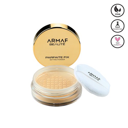 Armaf Beauté Parfaite Fix Setting PowderTranslucent Setting Weightless Formula, Silky Texture, Absorbs Oil and Shine | Loose Setting Powder | 3.8g/0.13 oz