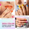 SAVILAND Finger Nail Polish Set for Beginner: 12 Neon Colors Air Quick Dry Nail Polish Summer Glitter Nail Polish Kit Regular Fingernail Polish Non Gel with Base-Top Polish for Toe Manicure Nail Art