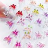 40Pcs Butterfly Nail Charms 3D Mix Color Aurora Butterfly Nail Charms Cute Glitter Rhinestones Nail Art Supplies Clear Colorful Butterfly Nail Jewelry Resin Mold Crafts Design for Women Girls Acrylic