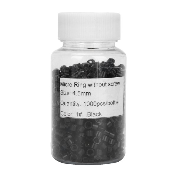 Hair Extension Ring, 1000pcs Aluminum Micro Links Rings Beads Screw Small Microlinks Hair Extensions Kit for Human Hair Extensions Micro link Beads for Hair Extensions Lined Beads Rings Tool