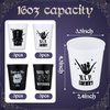 Layhit 12 Pcs Gothic 30th Birthday Plastic Cups 16 oz Reusable Death to My 20s Thick Cup Halloween 30th Birthday Cups Novelty Rip Twenties Stadium Cups for 30th Birthday Party Supplies Decorations