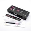 ACK OF 10 Mellie Microblading Disposable Pen 2 IN 1 - Sterilized Blade & Shade - Comfortable Silicone Grip With Pigment Sponge Microblade Best Eyebrow Supplies Kit (U18 NANO/U18)